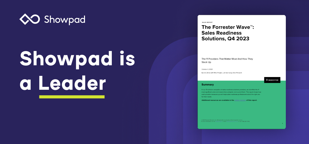 Showpad named Leader in 2023 Forrester Wave